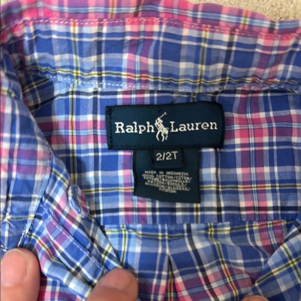 Ralph Lauren‎ Blue and Red Button Down Shirt Classic Plaid